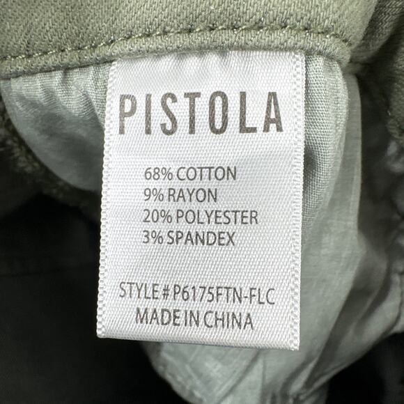 Pistola High Rise Straight Leg Jeans in Green Size 32 - Picture 5 of 6